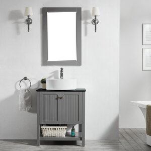 Modena 28u201d Single Bathroom Vanity Set with Mirror