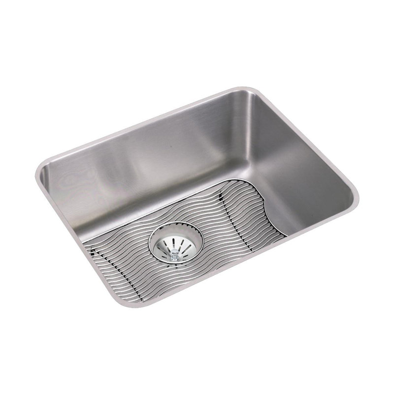 Elkay Ertone 24 L X 18 W Undermount Kitchen Sink With Ertone 24 L X 18 W Undermount Kitchen Sink With Grid And Drain