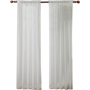 Kenton Solid Sheer Rod Pocket Single Curtain Panel