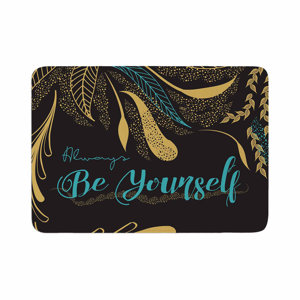 Famenxt Always Be Yourself Memory Foam Bath Rug