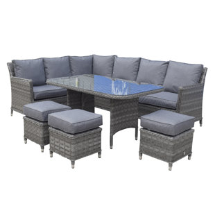Rattan Corner Sofa Dining Set Wayfair Co Uk Quickview 0 Apr Financing