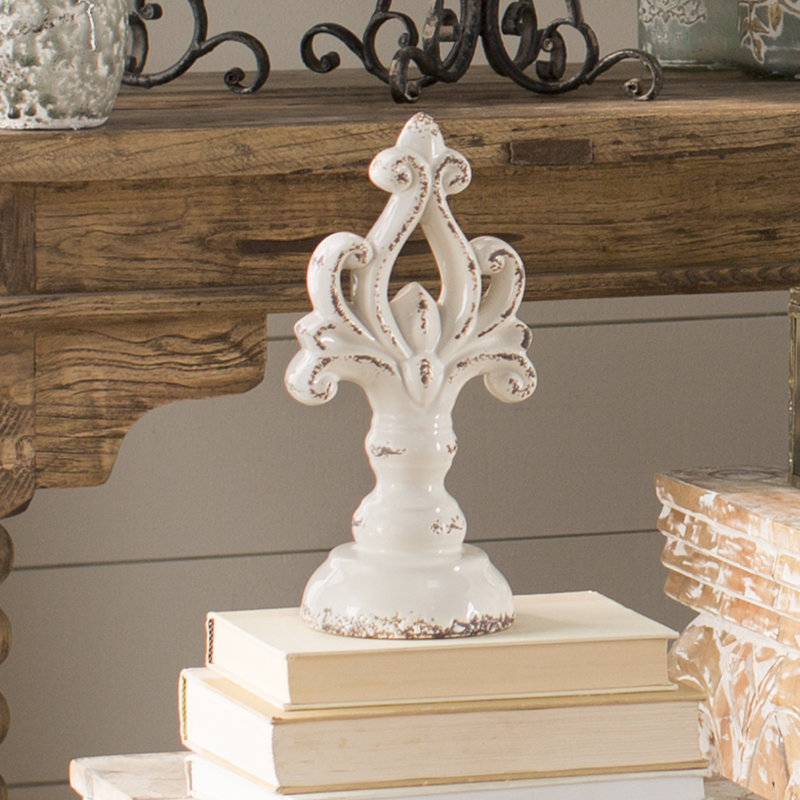 Adelle Medium Worn Decorative Pedestal Sculpture & Reviews Birch Lane