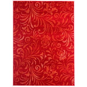 Atalya Rectangle Red Area Rug