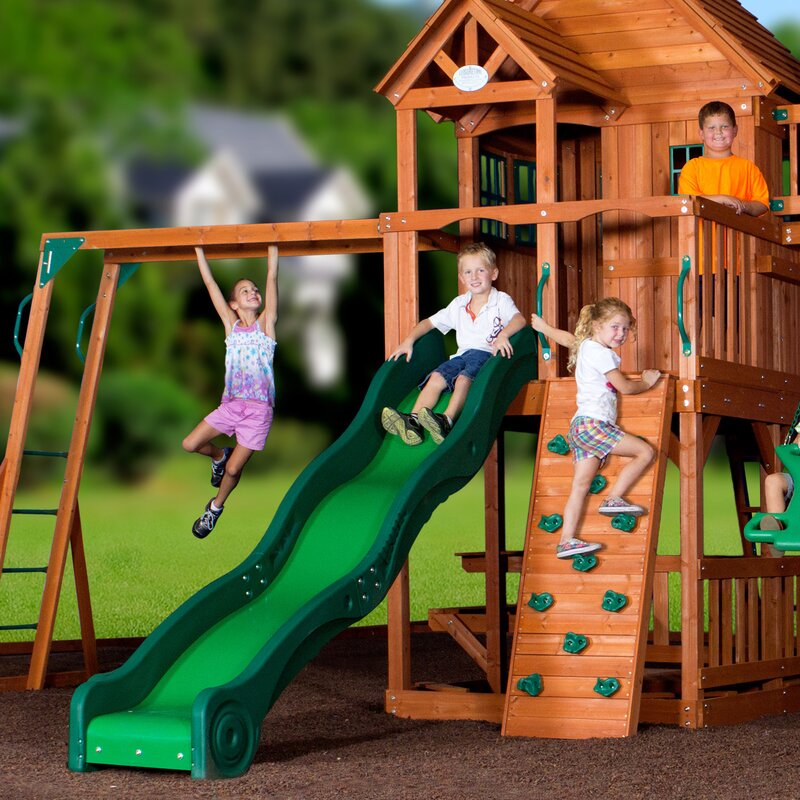 41 Top Images Backyard Discovery Slide - Backyard Discovery All Cedar Swing Set Slide All Wooden ...