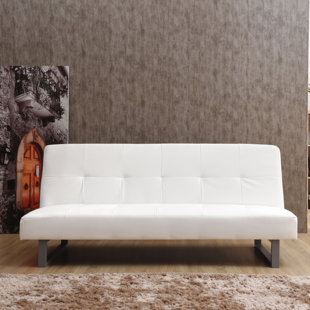 Faux Leather White Sofas You Ll Love Wayfair Quickview Black White