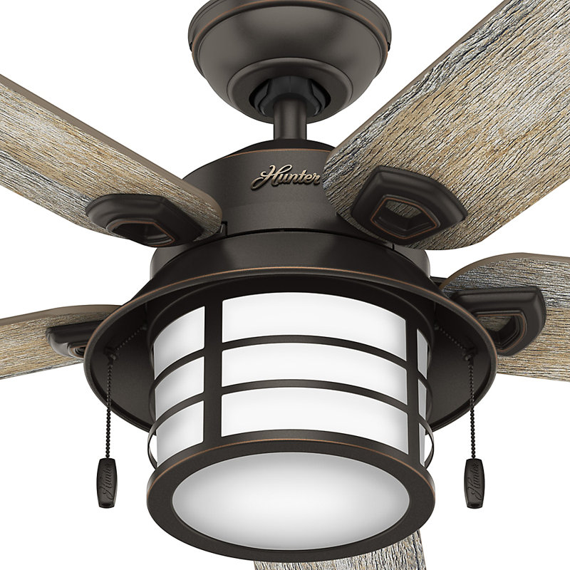 Hunter Fan 54 Key Biscayne Prestige 5 Blade Outdoor Ceiling 54 Key Biscayne Prestige 5 Blade Outdoor Ceiling Fan With Light