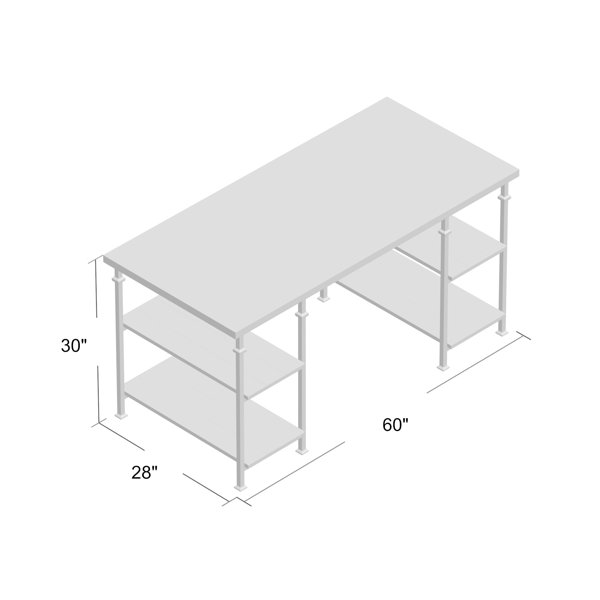 Mercury Row Zona Solid Wood Desk & Reviews Wayfair