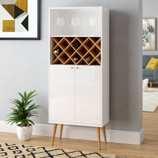 Bar Cabinet With Gl Doors Wayfair Quickview