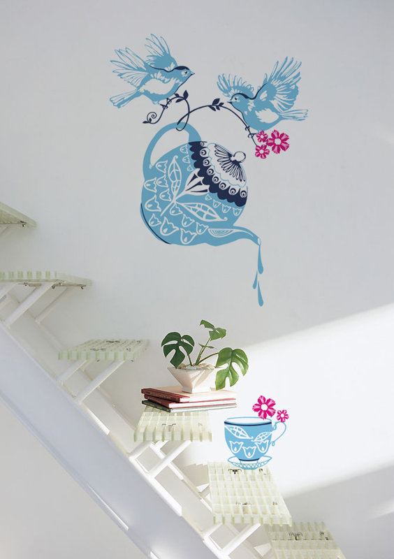 Pop Decors Tea Party Wall Decal & Reviews Wayfair