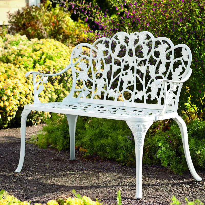 Plow & Hearth Grape Aluminum Garden Bench & Reviews Wayfair