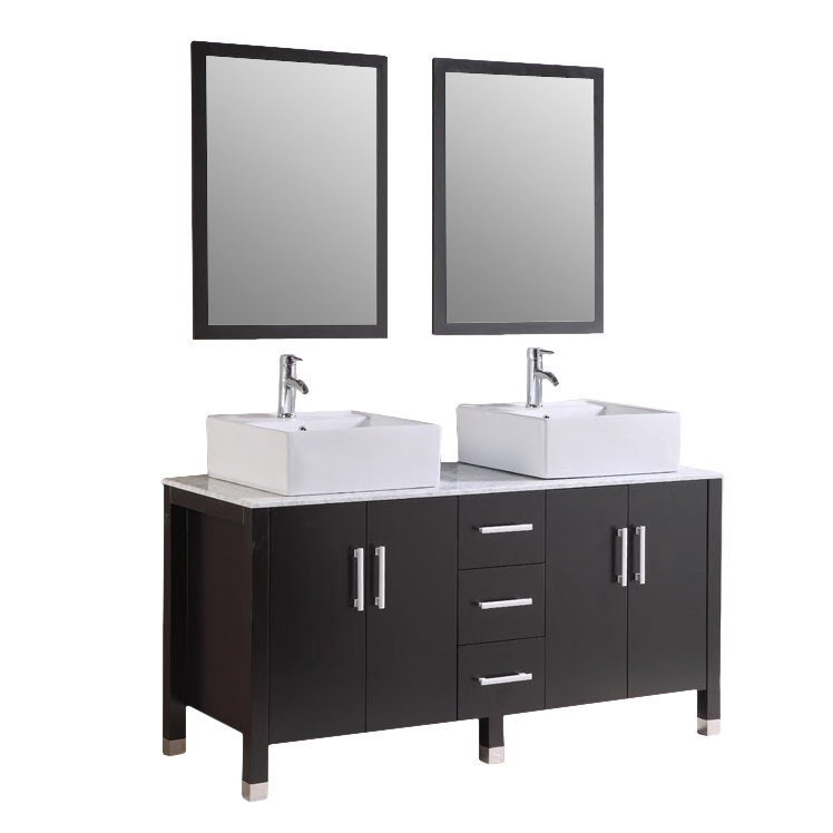 60" Double Bathroom Vanity Set with Mirror & Reviews AllModern