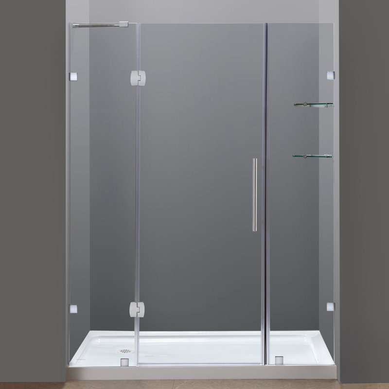 Frameless Sliding Shower Doors aston soleil 60" x 77.5" hinged completely frameless sliding Frameless Sliding Shower Doors aston soleil 60" x 77.5" hinged completely frameless sliding