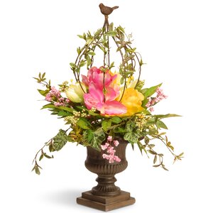 Spring Bird Cage Flower Floral Arrangements