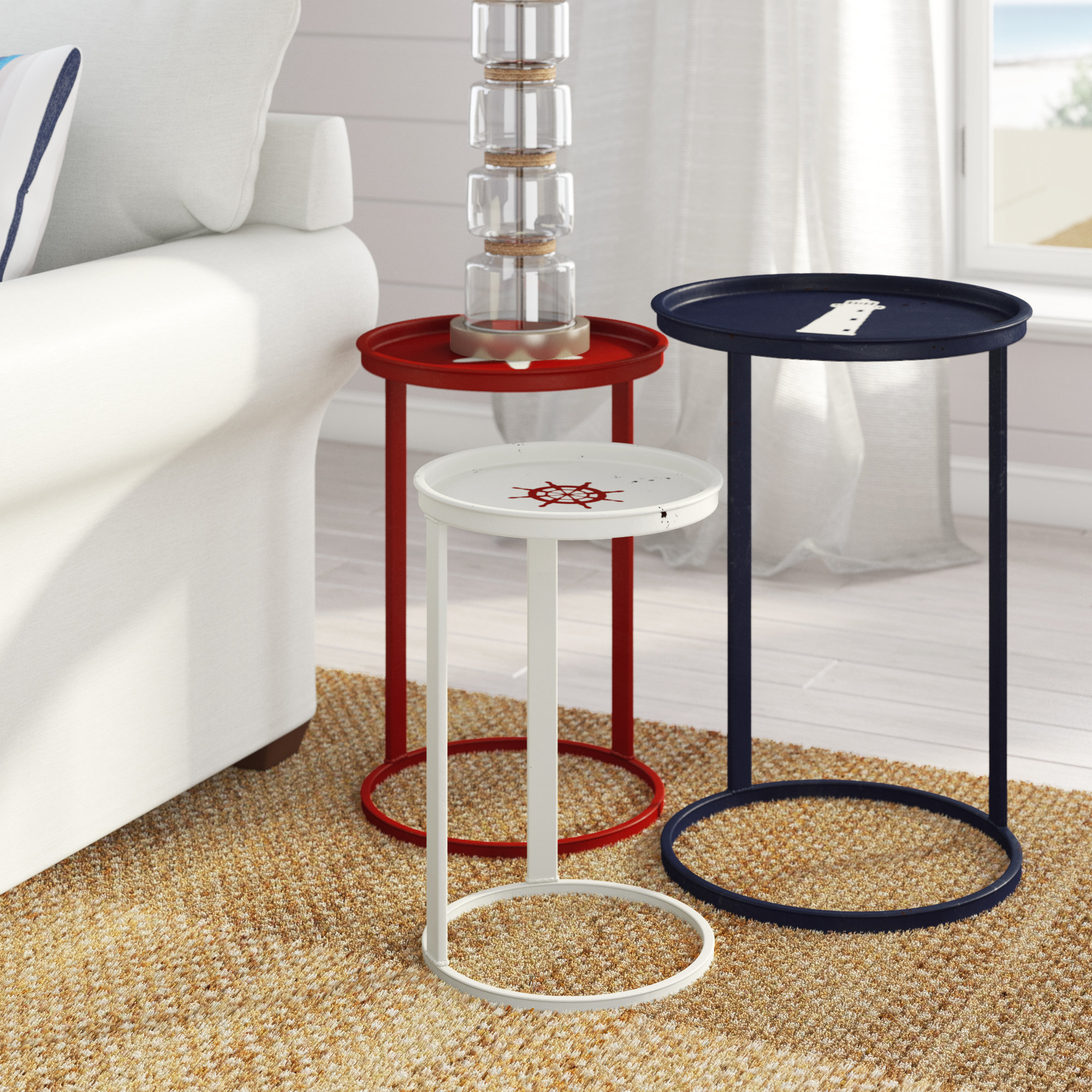 Beachcrest Home Garrison 3 Piece Nesting Table Set Reviews Wayfair