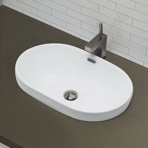 Ava Classically Redefined Semi Oval Vessel Bathroom Sink