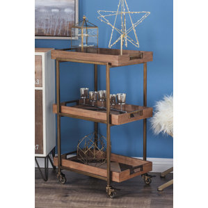 Metal/Wood Bar Cart by Cole & Grey