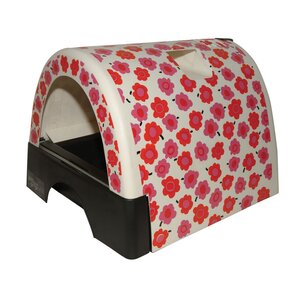 Designer Cat Litter Box with Flower Cover