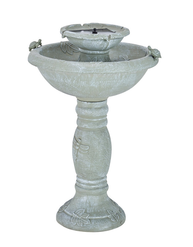 resin solar outdoor fountain with light