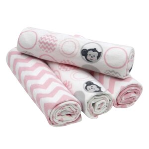 Pinkie 4 Piece Flannel Blanket