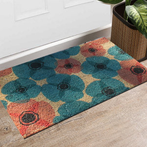 First Impression Engineered Anti Shred Treated Gardenia Floral Doormat