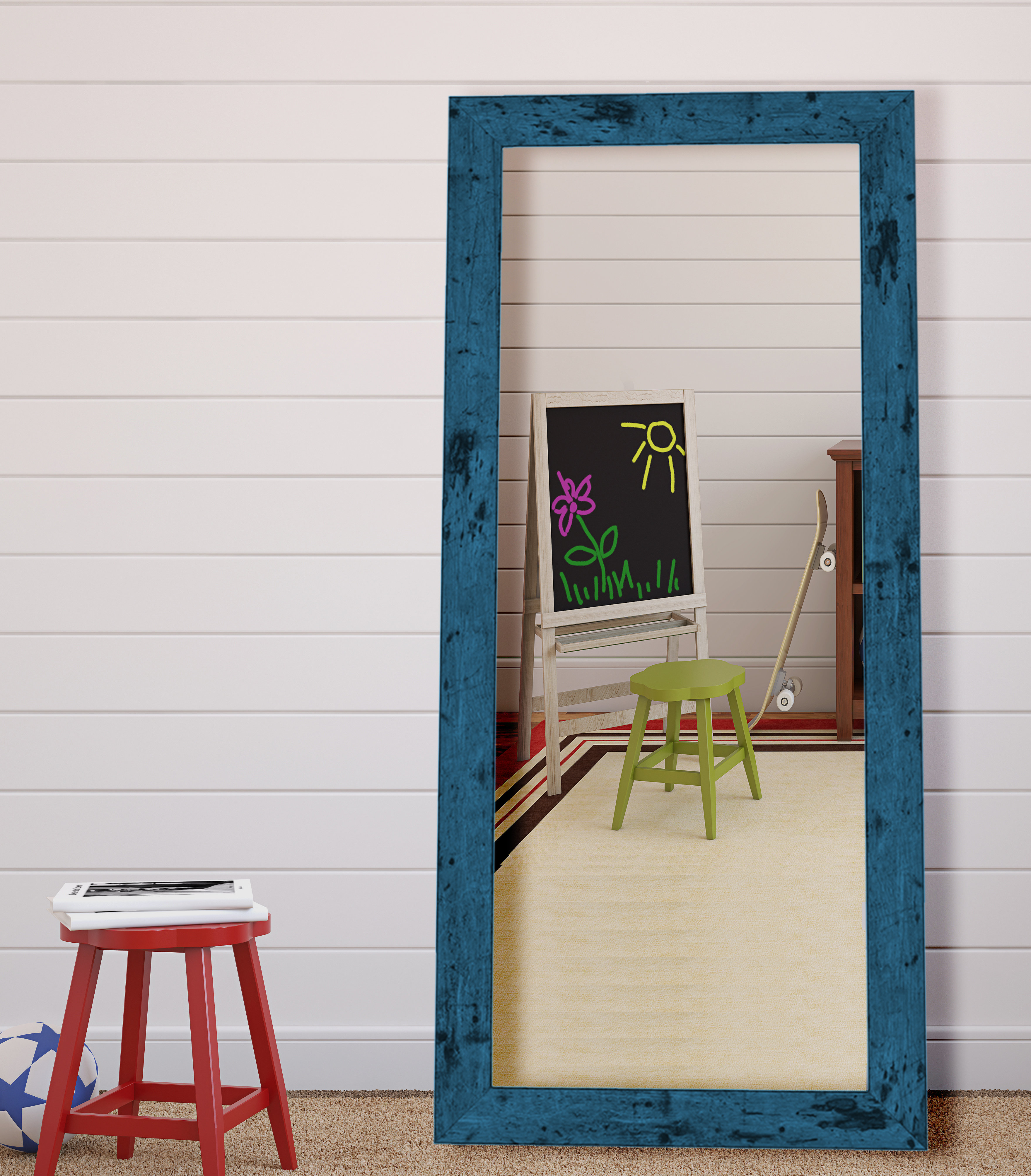 Hitch Erfield Company Dorian Vintage Blue Barnwood Wall Hitch Erfield Company Dorian Vintage Blue Barnwood Wall Mirror Reviews Wayfair
