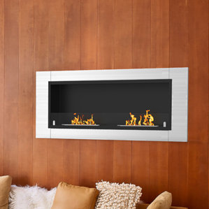 Sheehan Ventless Built in Recessed Wall Mount Bio Ethanol Fireplace by Orren Ellis
