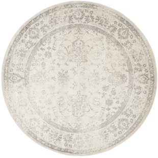 9 10 Round Rugs You Ll Love Aiken Ivory Silver Area Rug