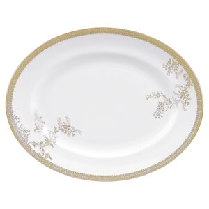 Vera Lace Gold Oval Platter