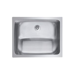 Single Basin Stainless Steel Laundry Sink with washboard