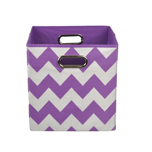 gray and white chevron toy chest