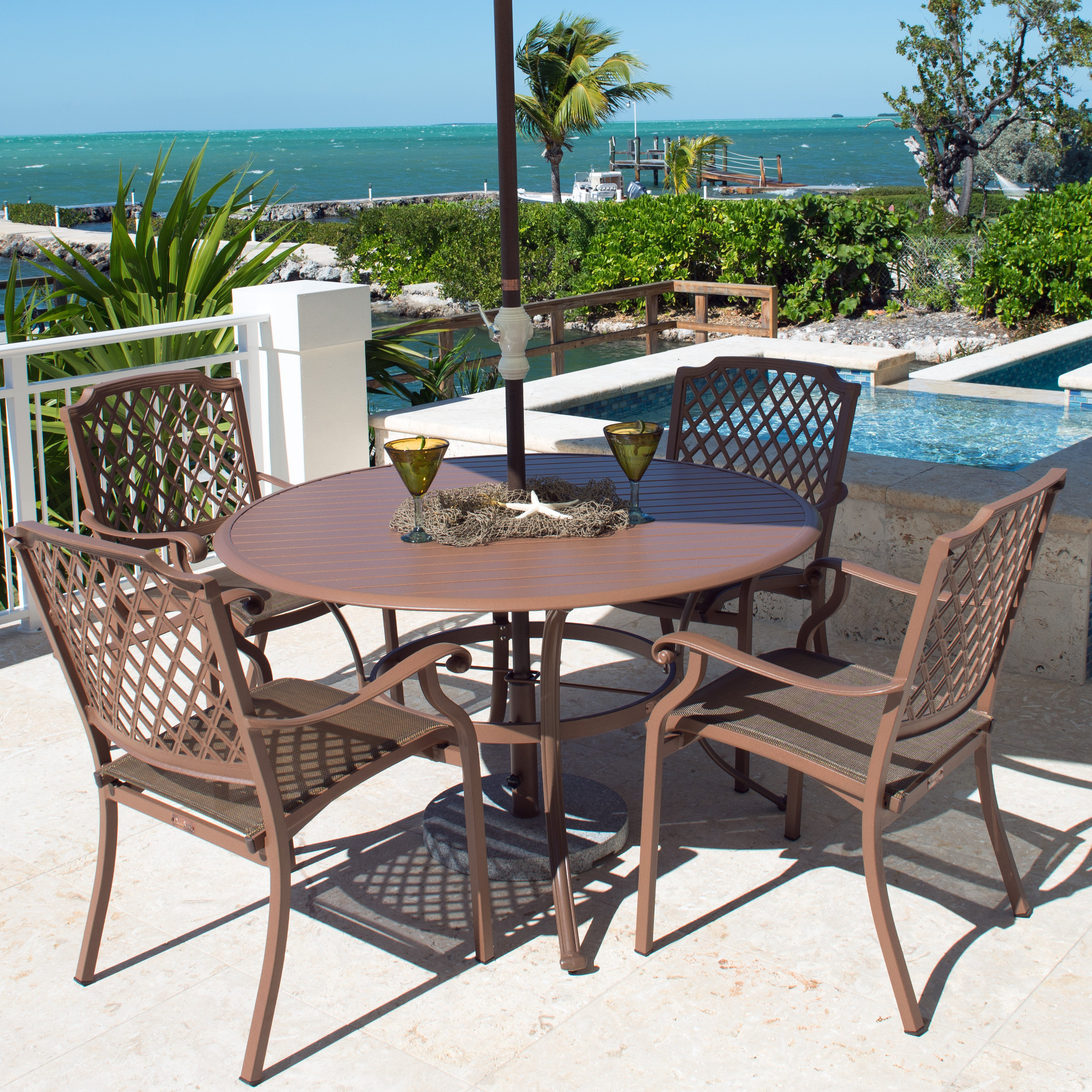 Panama Jack Island Breeze 5 Piece Dining Set Wayfair