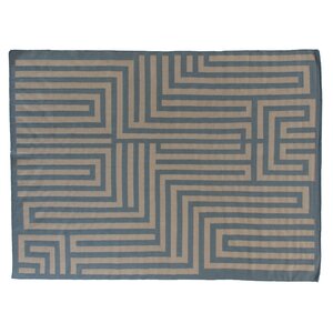 Flat Weave Sky/Beige Area Rug