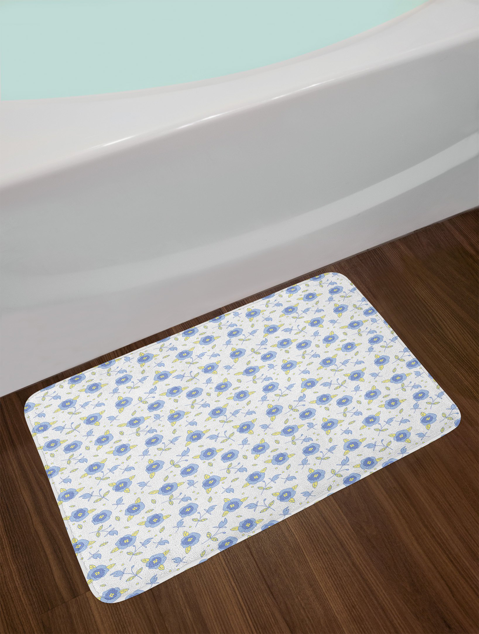 East Urban Home Flourishing Pale Yellow Bath Rug Wayfair
