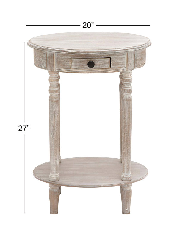 Cole & Grey Wood Oval End Table & Reviews Wayfair