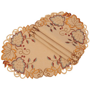 Harvest Verdure Embroidered Cutwork Fall Placemat (Set of 4)