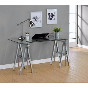 Sawhorse Desk Legs Wayfair Gilley Adjule Desk With Sawhorse Legs
