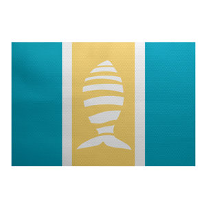 Golden Gate Blue/Yellow/Beige Indoor/Outdoor Area Rug