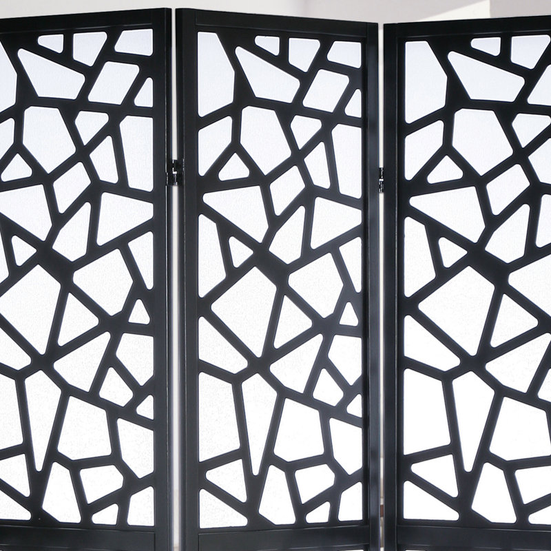 Roundhill Furniture 70" x 70" Giyano Screen 4 Panel Room Divider & Reviews Wayfair
