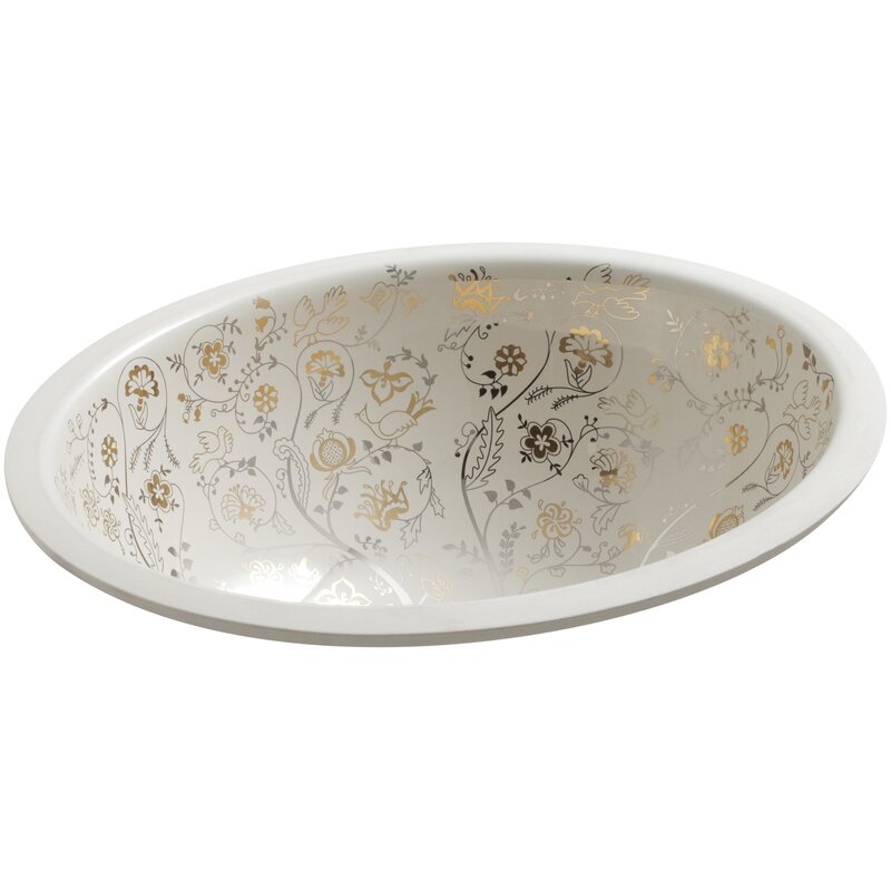 K-14218-T9-47 Kohler Mille Fleurs Ceramic Oval Undermount ...