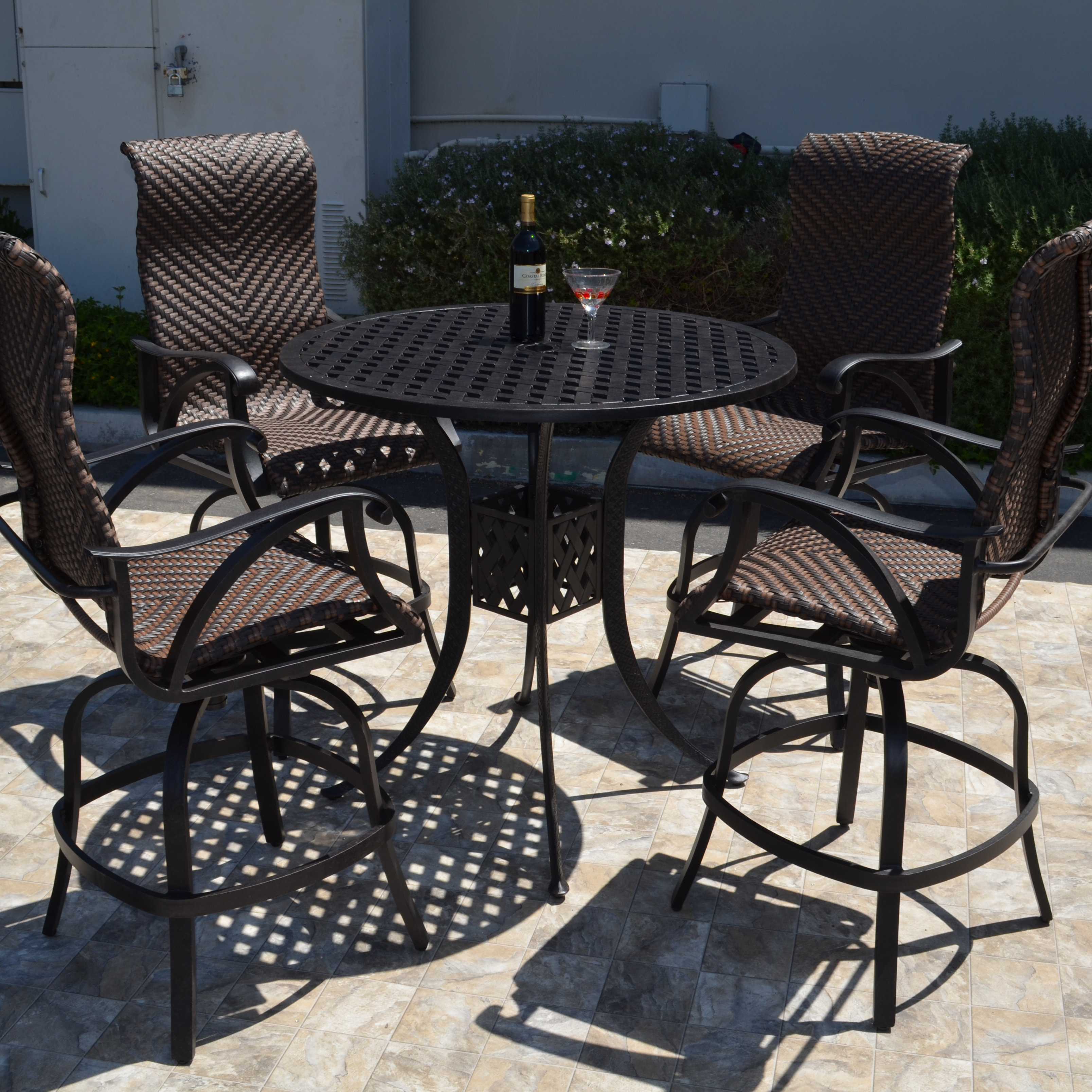 K B Patio Venice 5 Piece Bar Set Wayfair