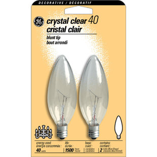 40w 49w B10 Bulb Shape Light Bulbs You Ll Love Wayfair 40w 120 Volt 2500k Light Bulb Pack Of 2