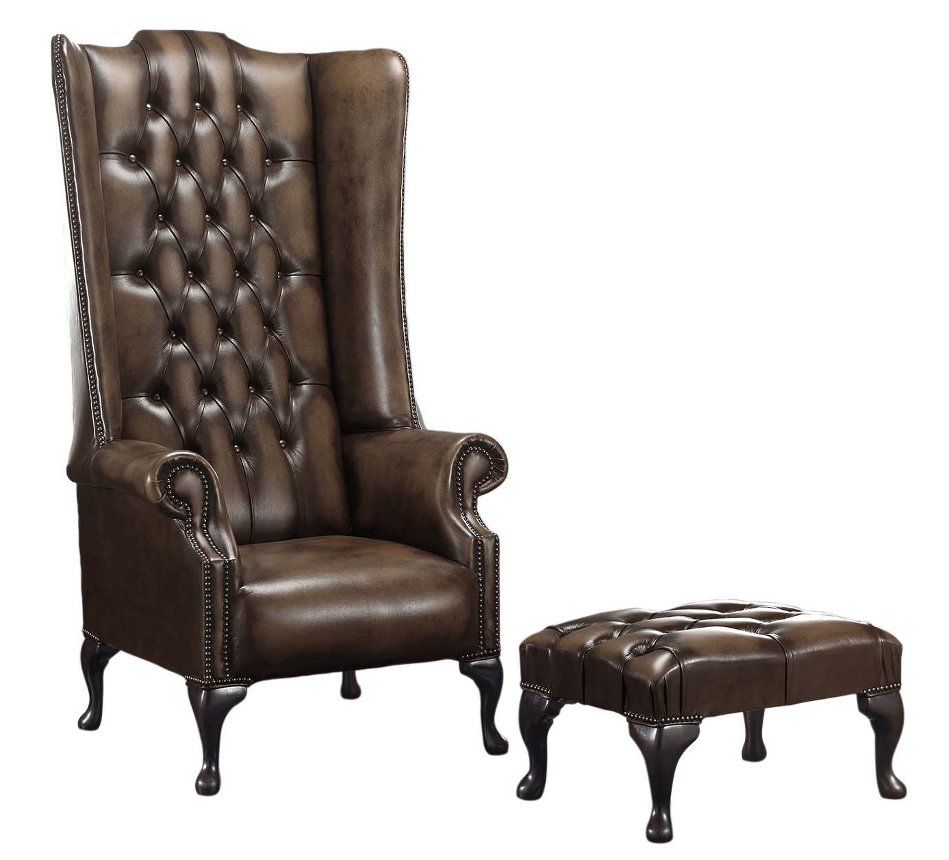Rosalind Wheeler Barlet High Back Wing Chesterfield Chair And Rosalind Wheeler Barlet High Back Wing Chesterfield Chair And Footstool Wayfair Co Uk