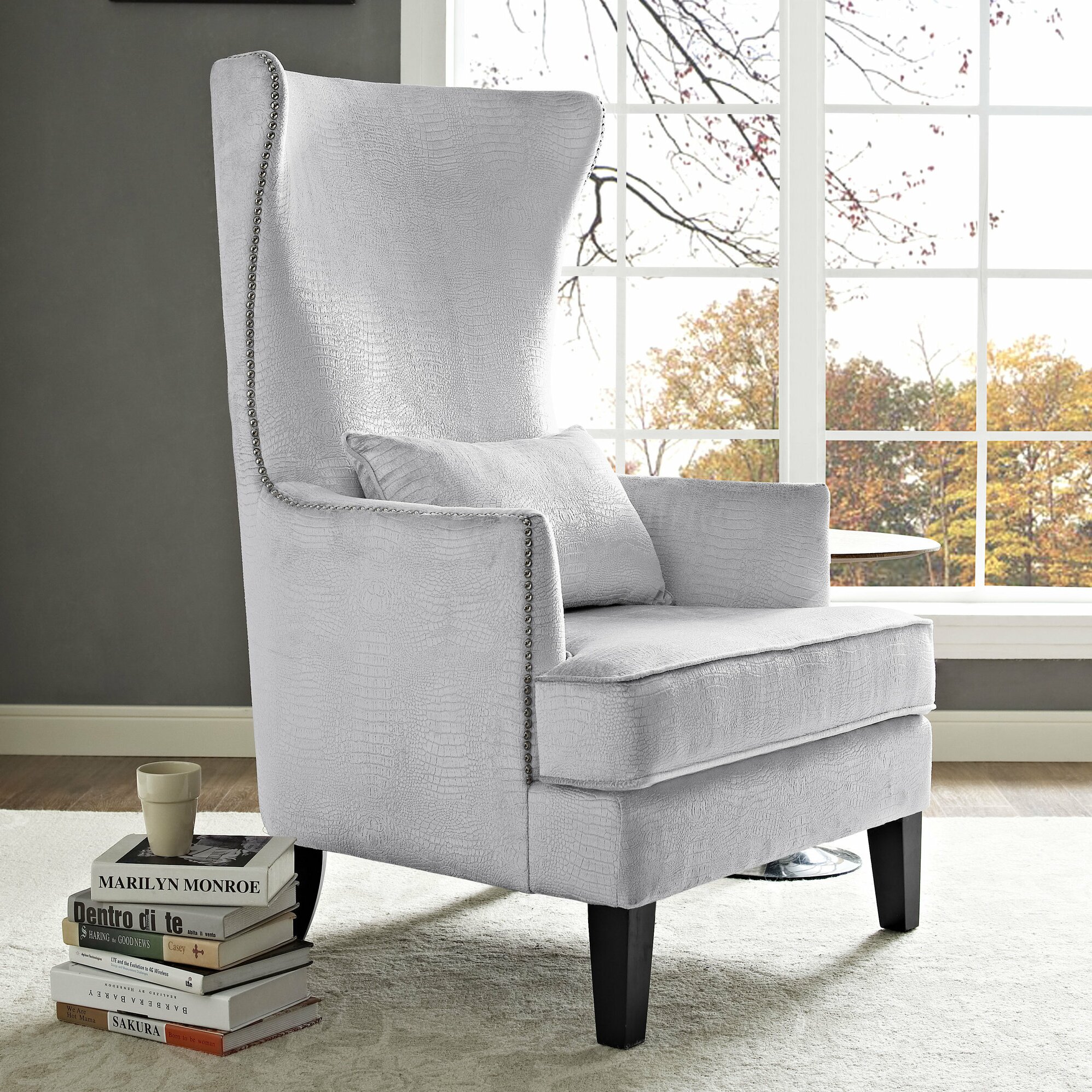 silver velvet accent chair        <h3 class=