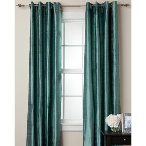 Solid Semi-Sheer Single Grommet Single Curtain Panel