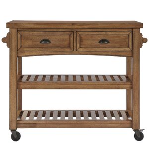 Fortville Kitchen Cart with Wood