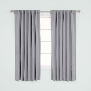 Basic Solid Blackout Thermal Rod Pocket Curtain Panels (Set of 2)