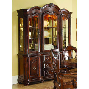 Ellsworth Lighted China Cabinet by Astoria Grand