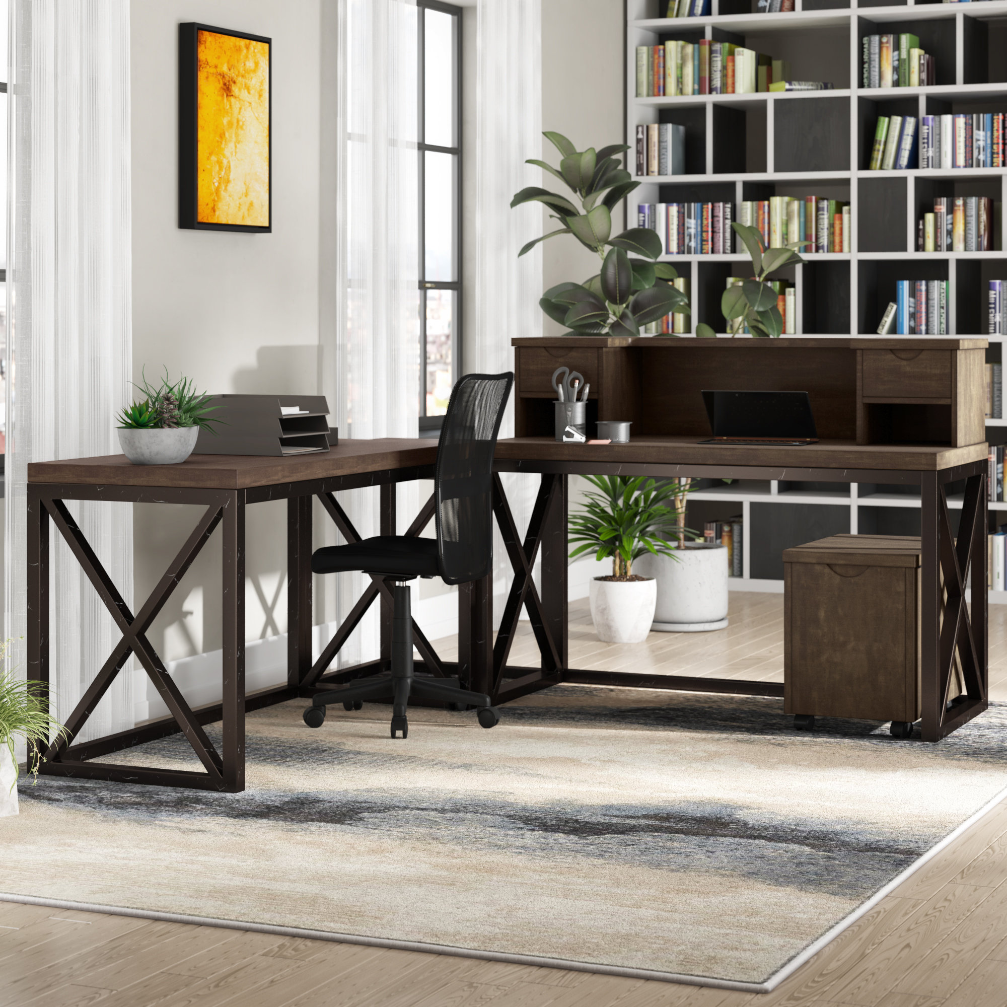 Witham 3 Piece L Shaped Desk Office Suite Reviews Allmodern
