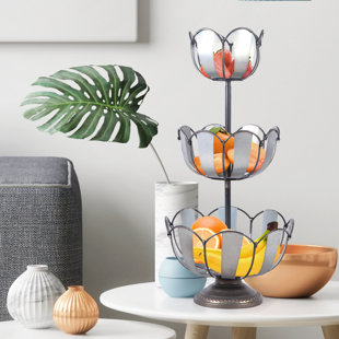 2 Tier Fruit Basket Wayfair 3 Tier Fruit Metal Basket Set