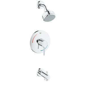 Concetto Single Handle 2 Spray Tub and Shower Faucet